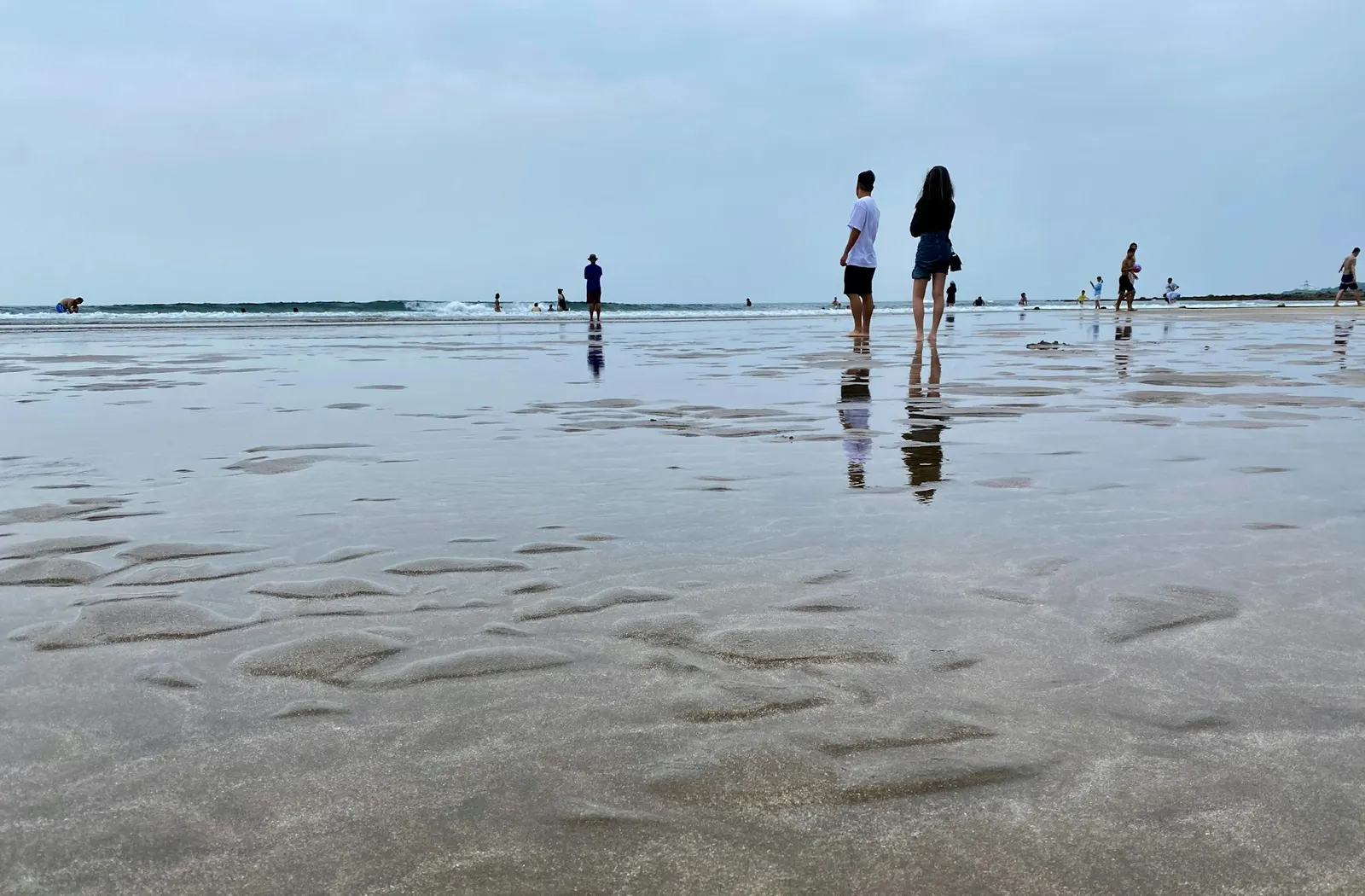 Foto: maré baixa na Praia do Poço